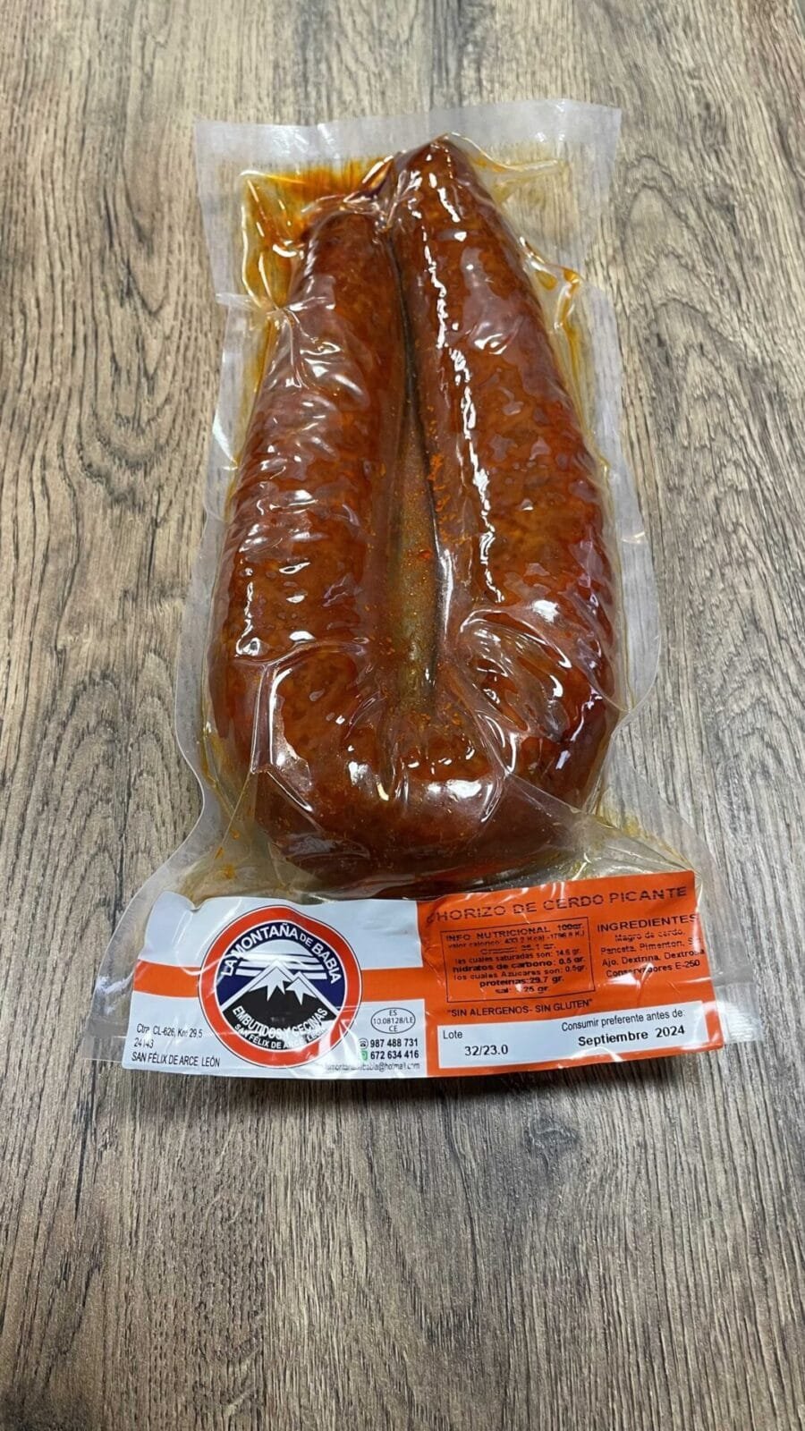 Chorizo de Cerdo Picante La Montaña de Babia - Imagen 3