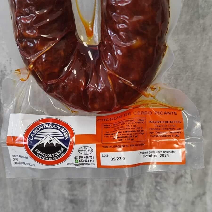 Chorizo de Cerdo Picante La Montaña de Babia - Imagen 2