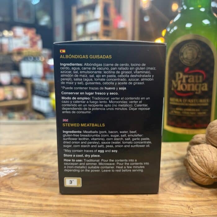 Ingredientes de albóndigas guisadas El Yantar de Pepe