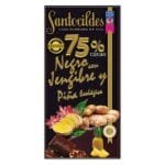 Chocolate Negro 75% Cacao con Jengibre y Piña Ecológica Santocildes