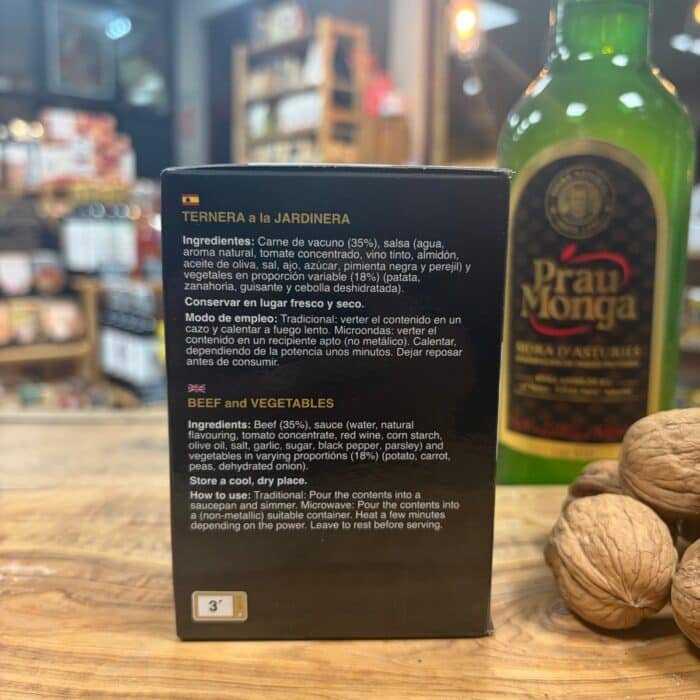 Ingredientes de ternera a la jardinera El Yantar de Pepe