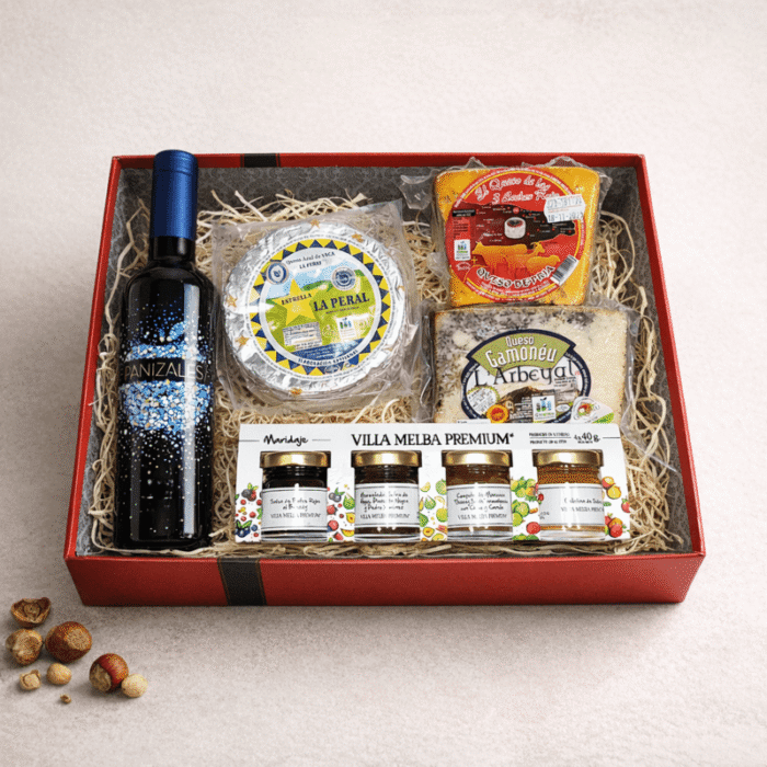 Lote de Quesos Asturianos Con Carácter y Sidra de Hielo