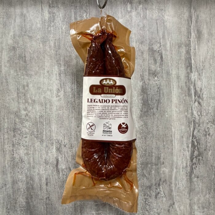 Chorizo asturiano extra en herradura Legado Pinón de La Unión envasado al vacío