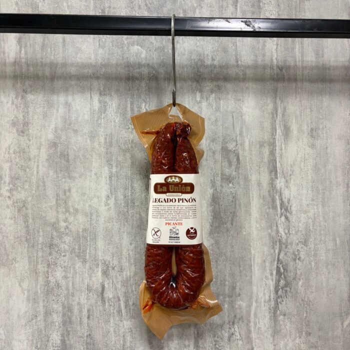 Chorizo asturiano picante en herradura Legado Pinón de La Unión envasado al vacío